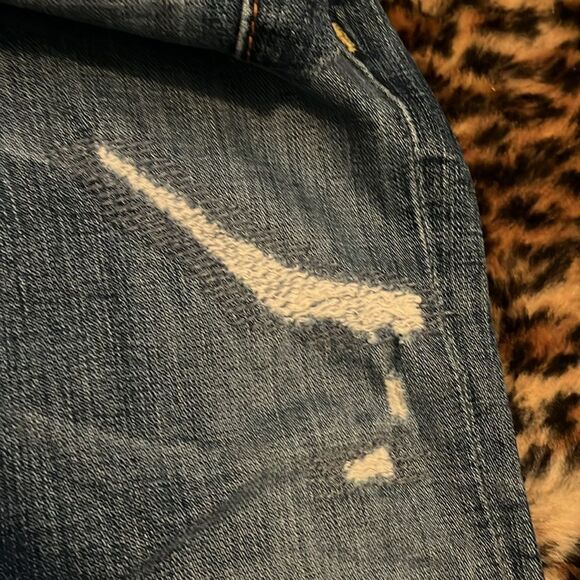 True Religion Billy Blue Factory Distressed Ripped Jeans Festival Rodeo Western - Picture 9 of 15